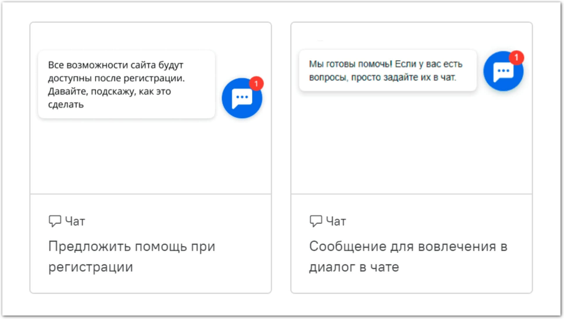 5 примеров автосообщений для сайта